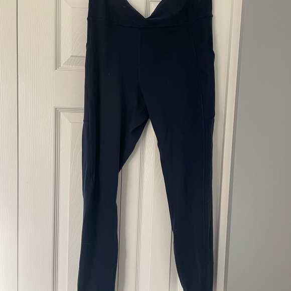 lululemon size 10 navy blue align leggings with pockets - Picture 2 of 2